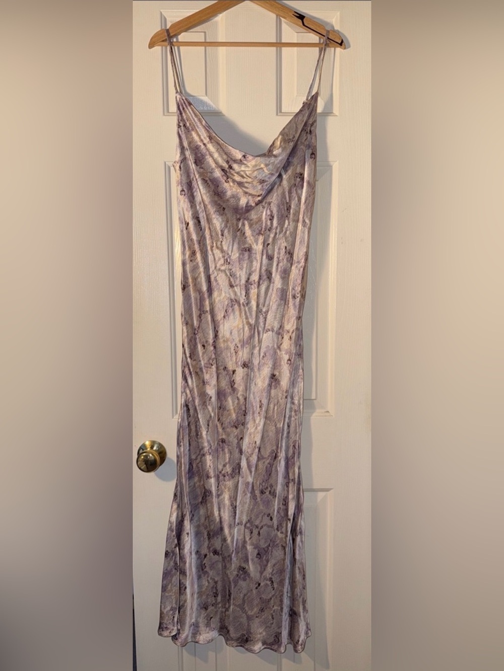 Vici Lavender Cowl Slip Maxi Dress M. NWT